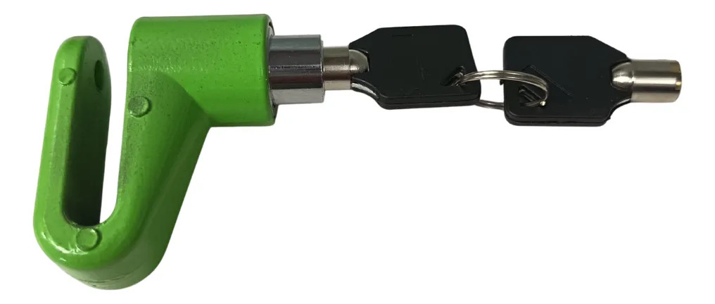CANDADO SEGURIDAD ANTIRROBO MOTO NEON VERDE