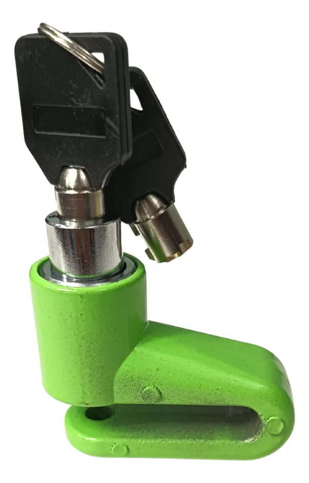 CANDADO SEGURIDAD ANTIRROBO MOTO NEON VERDE