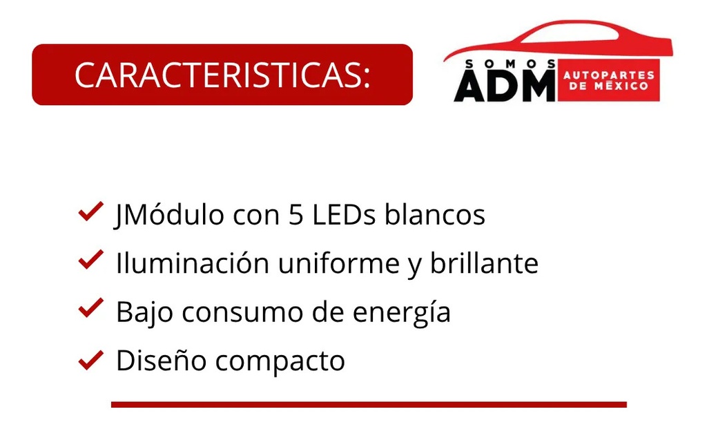 MODULO TIRA LED CON 5 LEDS BLANCO PIEZA