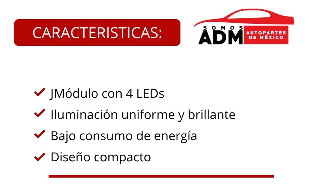TIRA LEDS C/4 LEDS CUADRO AZUL ***Hasta 