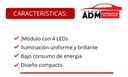 TIRA LEDS C/4 LEDS CUADRO AZUL ***Hasta 