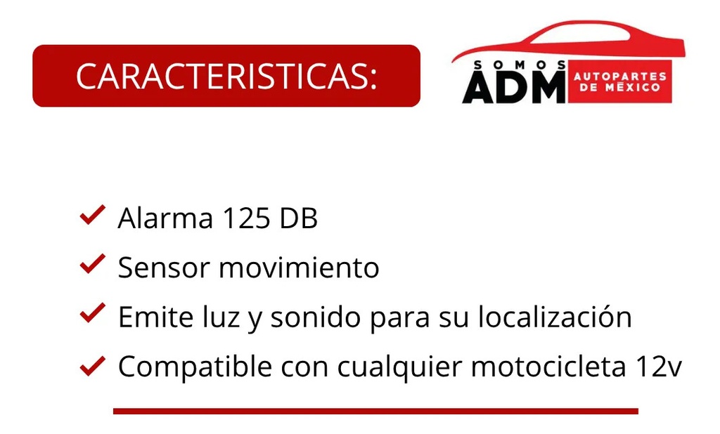 ALARMA P/MOTO 2 CONTROLES,SENSOR MOVIMIENTO