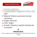 BASE PORTA PLACA DELANTERO DG RAM 94-01 PU PLASTICO NACIONAL
