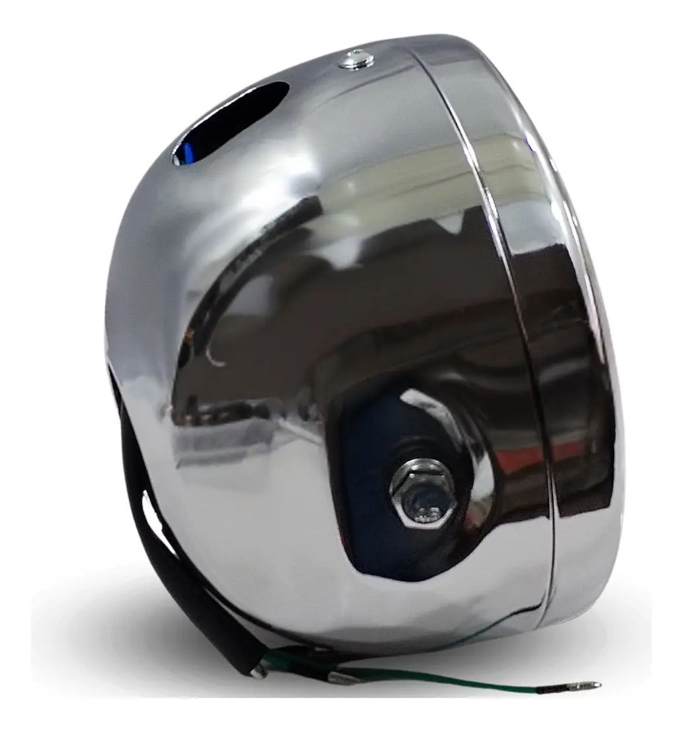 FARO DELANTERO COMPLETO CROMADO CON FOCO CG125/FT125