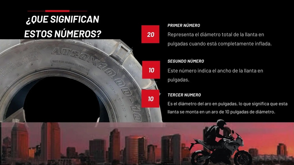 LLANTA CUATRIMOTO ATV 20X10-10 T/L ORIGINAL GAJOS