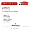 ENGRANE TRACCION TRASERO ACERO #1045 38T FT125,XT125