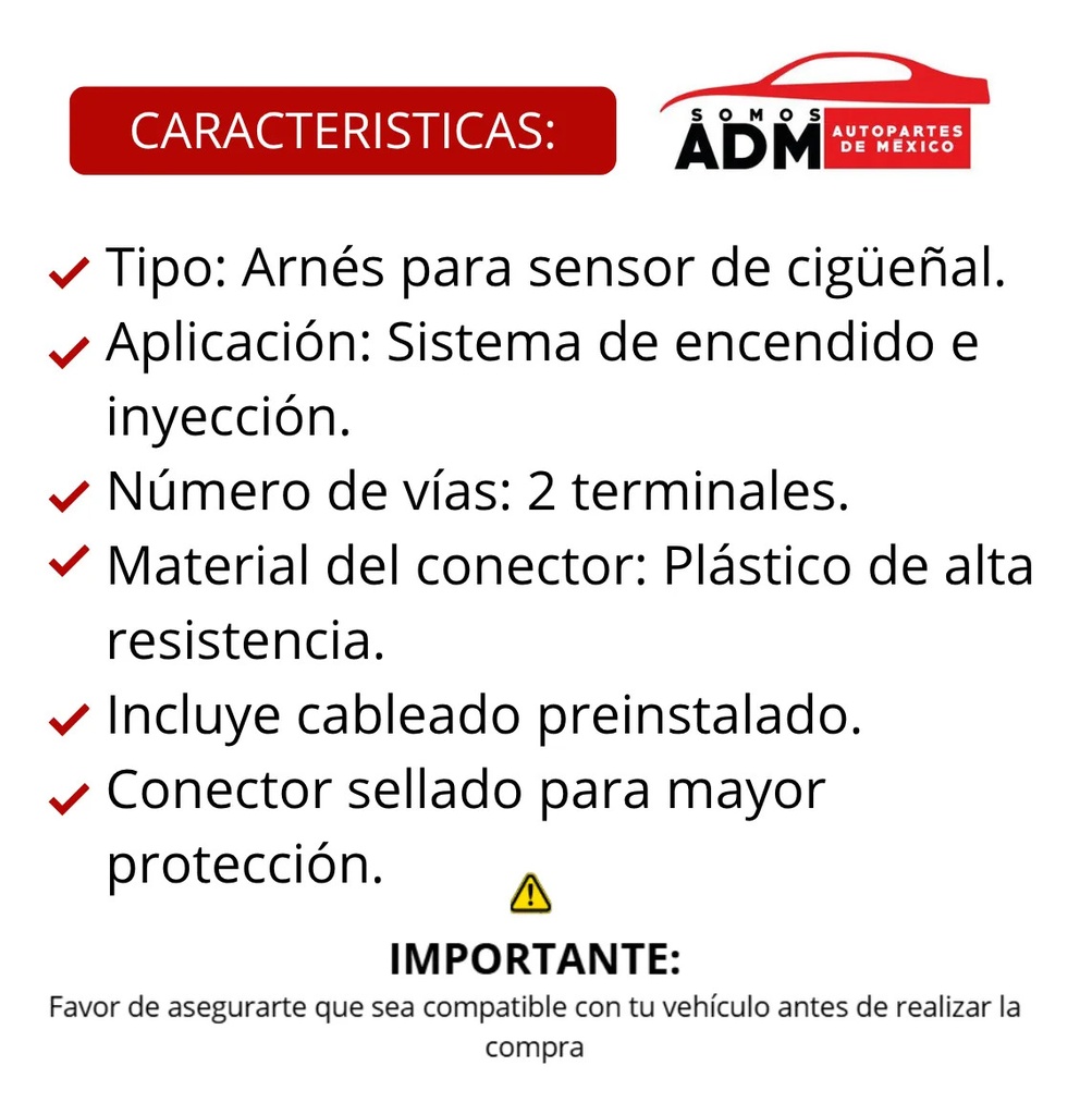 ARNES SENSOR CIGUEÑAL DE CV CHEVY C2