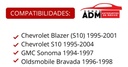 MANIJA INTERIOR CV BLAZER (S10) 95-01  GM SONOMA 94-97  OD BRAVADA 96-98  CV S10 95-04  CORRUGADA NEGRA PLASTICO PARA RECLINAR ASIENTO Derecho Delantera  