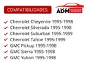 INTERRUPTOR LUZ DE PUERTA CV CHEYENNE/SILVERADO 95-98/SUBURBAN/TAHOE 95-99/PICK UP  GM SIERRA/YUKON 95-98  3 PINS 12VCC NEGRO    