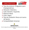 CHISGUETERO LIMPIAPARABRISAS UN VARIOS 50-23  NEGRO 1 PIEZA METAL Derecho/Izquierdo Delantera  