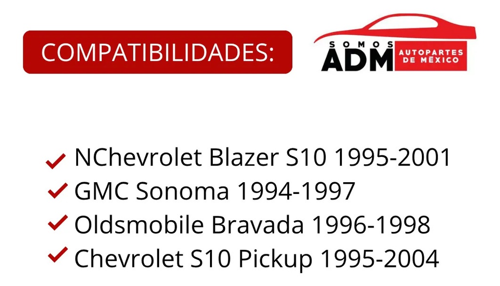 MANIJA INTERIOR CV BLAZER (S10) 95-01  GM SONOMA 94-97  OD BRAVADA 96-98  CV S10 95-04  CORRUGADA NEGRA PLASTICO PARA RECLINAR ASIENTO Izquierdo Delantera  