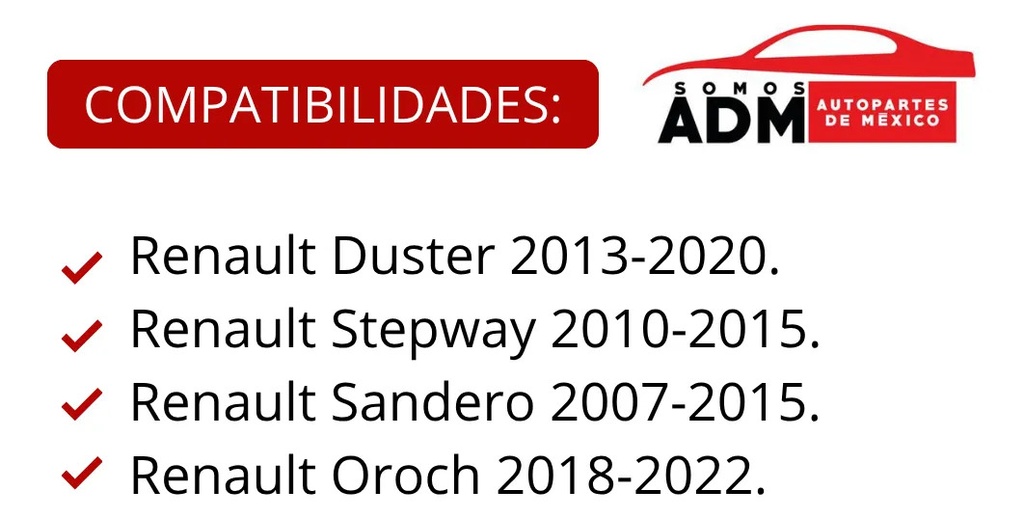 MANIJA EXTERIOR RN DUSTER 13-20/STEPWAY 10-15/SANDERO 07-15/OROCH 18-22  CORRUGADA NEGRA PLASTICO HUSHAN Derecho Delantera/Trasera  