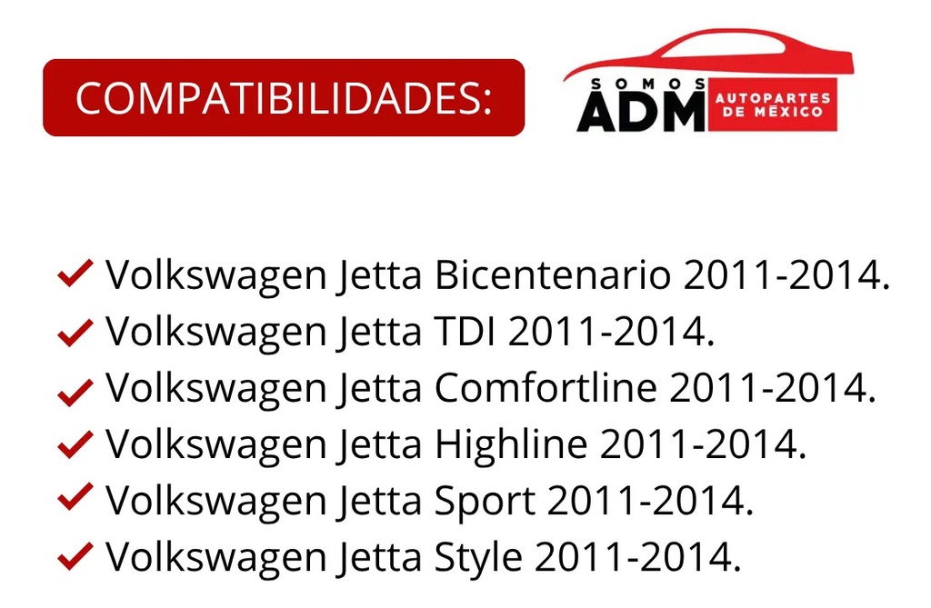 TAPA REMOLQUE DELANTERA VW JETTA BICENTENARIO 11-14 TDI/COMFORTLINE/HIGHLINE/SPORT/STYLE L4 4 CILINDROS 2.0L 4 PUERTAS