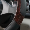CUBRE VOLANTE VINIL NEGRO/MADERA