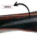 Cubierta De Volante Vinil Negro O Gris/madera Mediano Negro