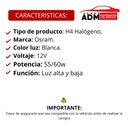 FOCO H4 HALOGENO OSRAM 55/60W 12V