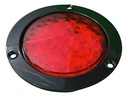PLAFON LED ROJO REDONDO 4" 12V 24 LEDS ATORNI