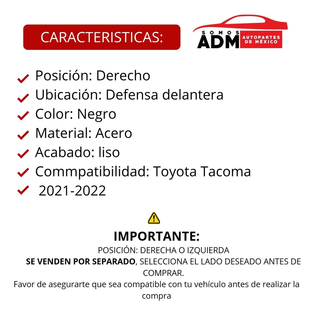 Bisel Toyota Tacoma 2001-2002