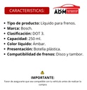 LIQUIDO FRENOS BOSCH 250ML. DOT3