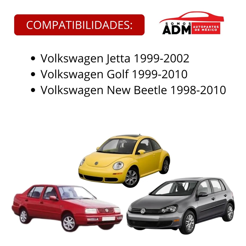 CERRADURA DE PUERTA VW JETTA 99-02/ GOLF 99-10/BEETLE 98-10 DER DELANTERA ELECTRICA (IMP)  8PINES