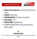 Cuarto Hyundai Accent 2018 2019 2020  Derecho