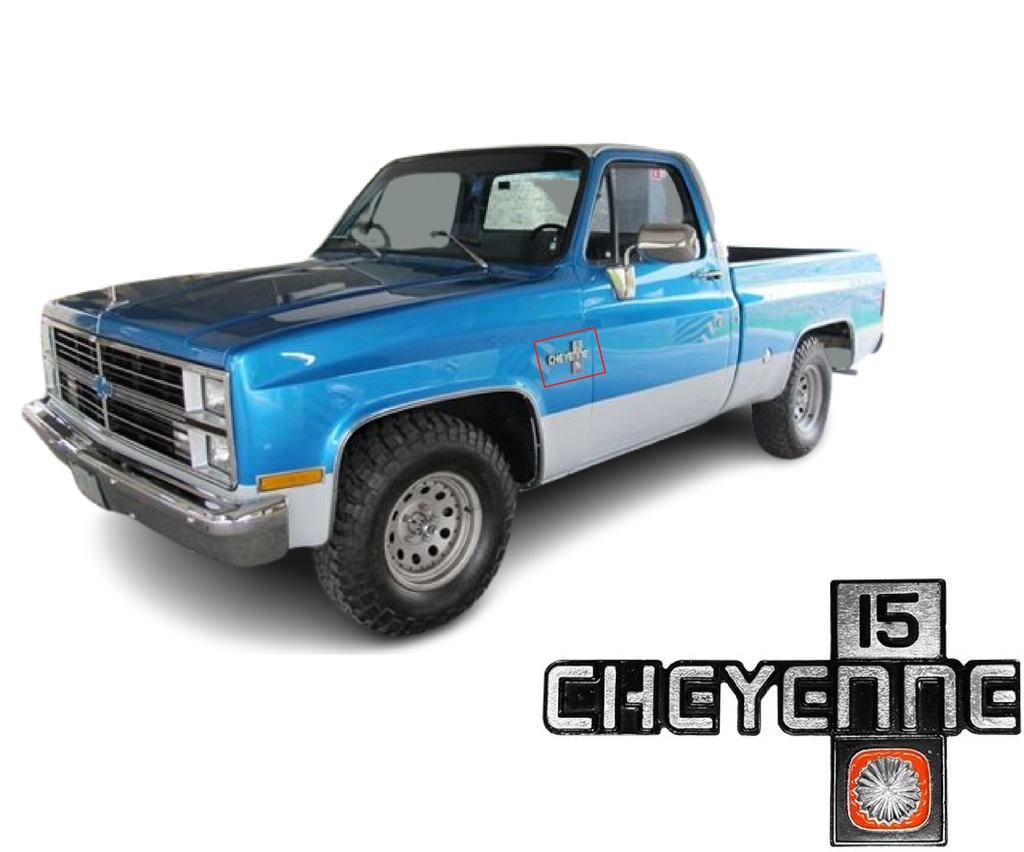 EMBLEMA LETRAS CHEYENNE 15 CROMO