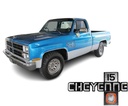 EMBLEMA LETRAS CHEYENNE 15 CROMO