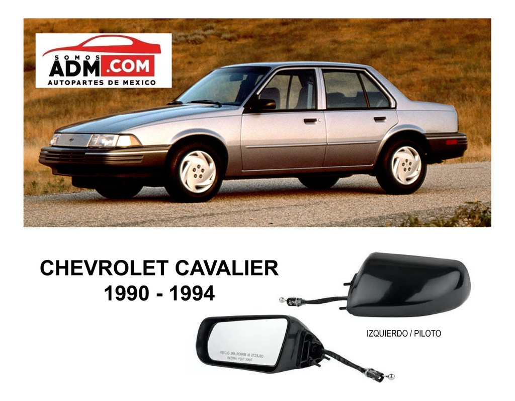 Espejo Chevrolet Cavalier 1990 1991 1992 1993 1994