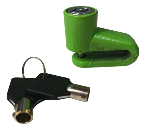 CANDADO DISCO FRENO SEGURIDAD ANTIRROBO MOTO NEON VERDE