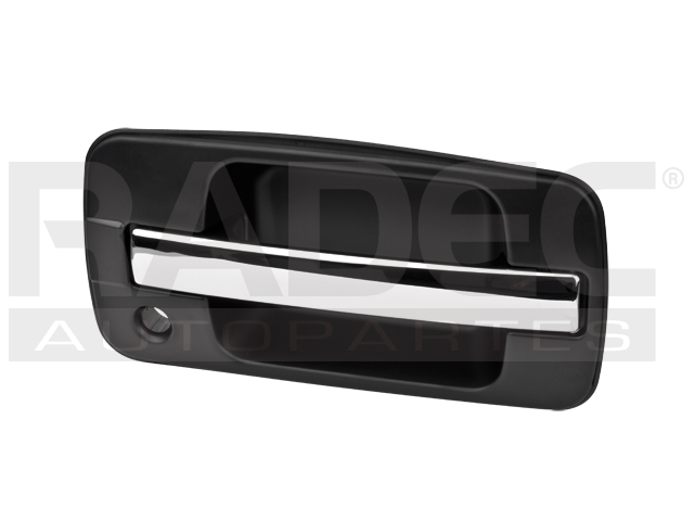 MANIJA EXTERIOR IZ TROOPER 98-02  CON HOYO PARA LLAVE LISA PARA PINTAR NEGRA/CROMO PLASTICO HUSHAN Derecho Delantera  