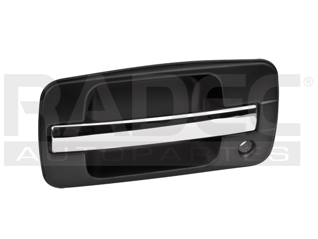 MANIJA EXTERIOR IZ TROOPER 98-02  CON HOYO PARA LLAVE LISA PARA PINTAR NEGRA/CROMO PLASTICO HUSHAN Izquierdo Delantera  