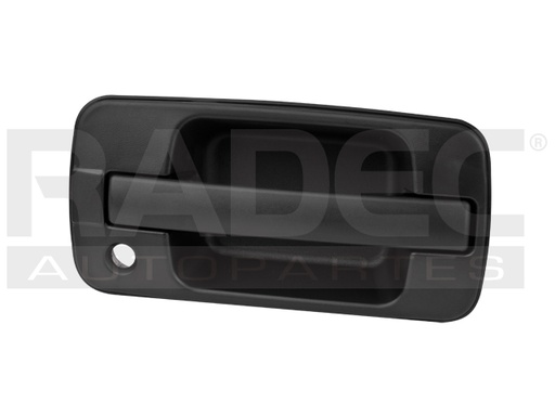 MANIJA EXTERIOR IZ TROOPER 98-02  CON HOYO PARA LLAVE CORRUGADA NEGRA PLASTICO HUSHAN Derecho Delantera  