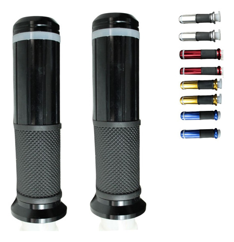 JUEGO DE PUÑOS MATSUMA NEGRO DE ALUMINIO CON LUZ