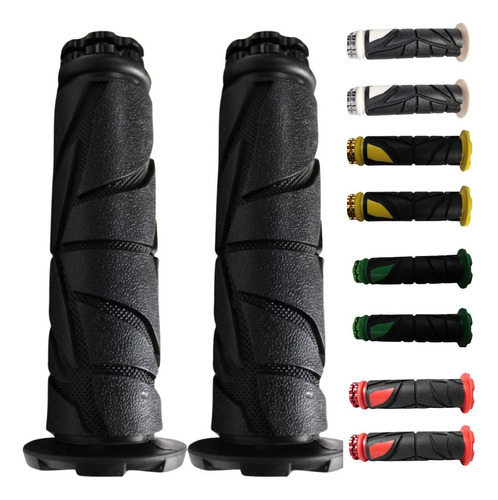 JUEGO DE PUÑOS PARA MOTO UNIVERSAL GOMA SUAVE NEGRO