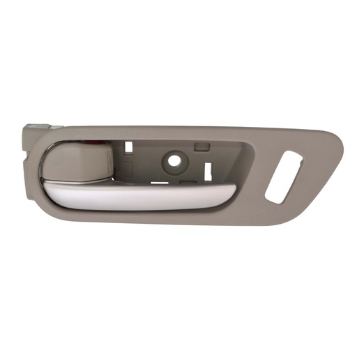 MANIJA INTERIOR MZ 6 09-13  CON HOYO PARA SEGURO GRIS/PLATA PLASTICO HUSHAN Izquierdo Delantera  
