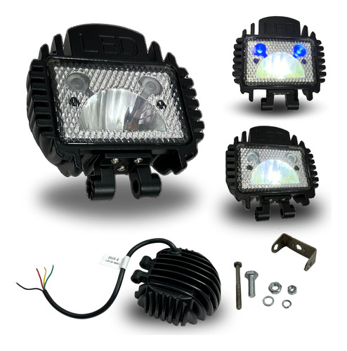 FARO AUXILIAR LED P/ATV OJO DIABLO/ANGEL 900LM AZUL/ROJO