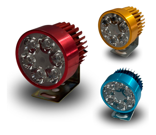 FARO AUXILIAR MOTO LED 8-80V 6W ROJO