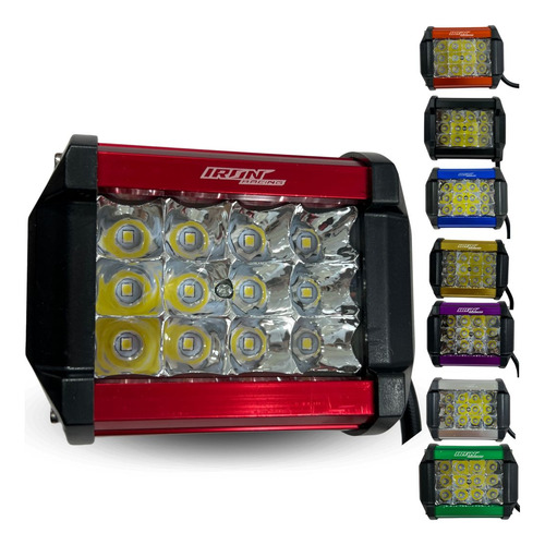 FARO AUXILIAR HYPERLED 36W 7000K 2400LM ROJO