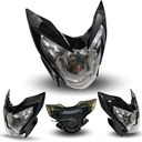 FARO COMPLETO HALOGENO CON BISEL NEGRO 250Z