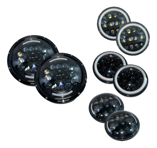 [FOB-3216-9088] FARO DELANTERO REDONDO 12LED OJO ANGEL 7" BLX-C2201