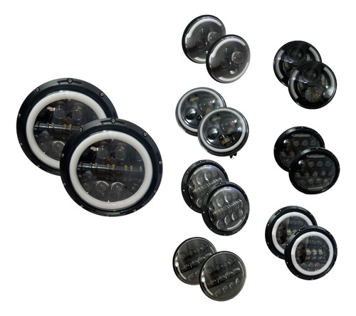 FARO JGO 7" DEL. REDONDO LED OJO ANGEL BLX-C2401