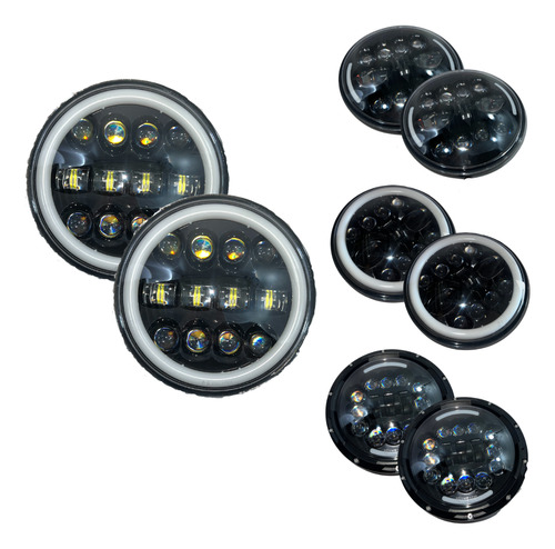 FARO DELANTERO REDONDO LED OJO ANGEL 7" BLX-C3001