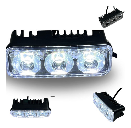 FARO LED P/MOTO AUXILIAR 3 LEDS 9W LUZ BLANCA NGO