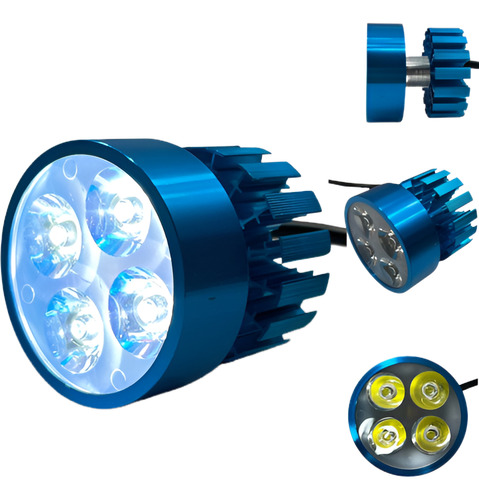 FARO LED PARA MOTO CARCASA  AZUL 20W