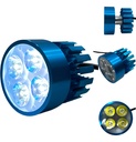 FARO LED PARA MOTO CARCASA  AZUL 20W