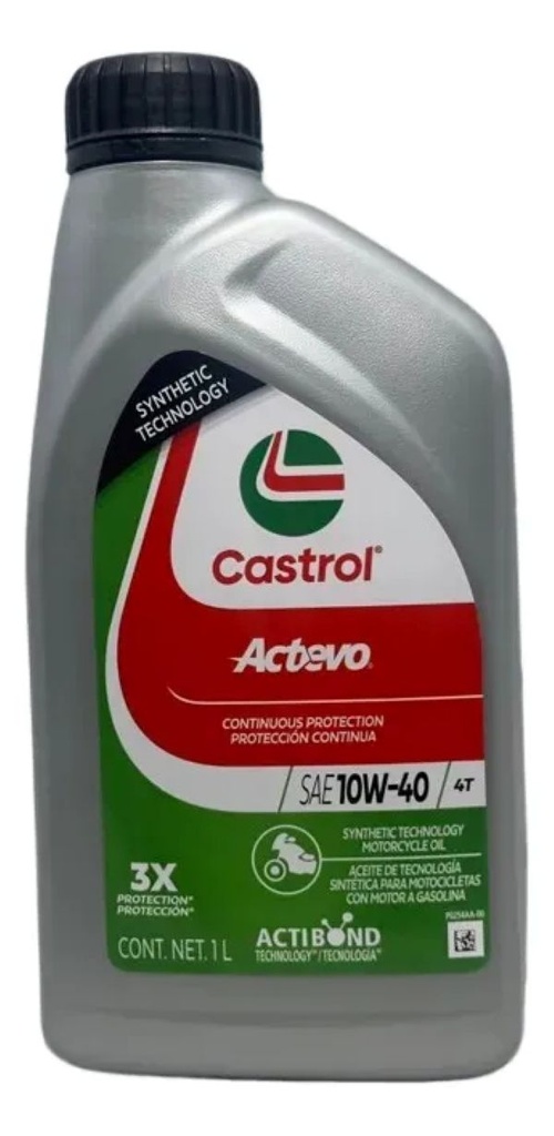 ACEITE CASTROL ACTEVO MOTO 10W40 4T 1L=159A9A