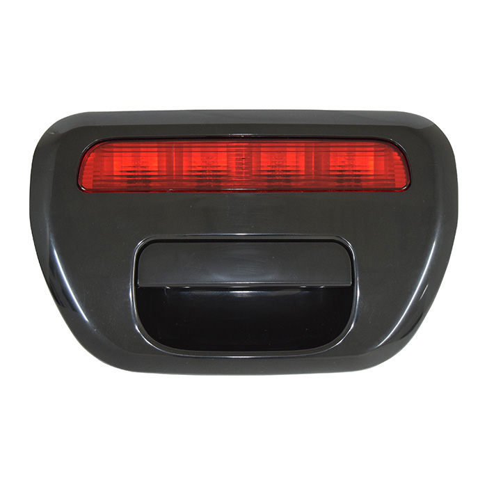 MANIJA DE TAPA MT L200 06-15  MANIJA MAS BISEL CON STOP LISA NEGRA PLASTICO HUSHAN    