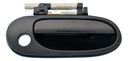 MANIJA EXTERIOR NS ALMERA 00-06  CON HOYO PARA LLAVE LISA PARA PINTAR NEGRA PLASTICO HUSHAN Derecho Delantera  