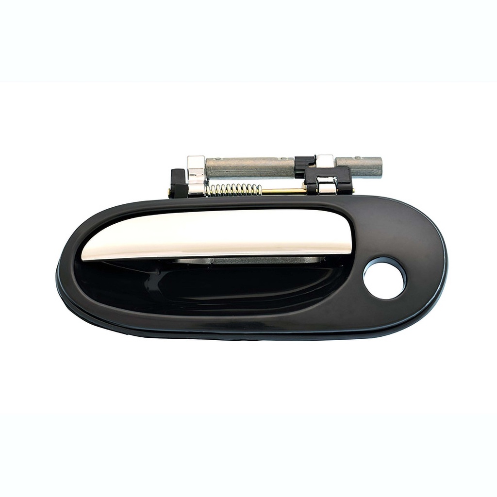 MANIJA EXTERIOR NS ALMERA 00-06  CON HOYO PARA LLAVE LISA PARA PINTAR NEGRA/CROMO PLASTICO HUSHAN Izquierdo Delantera  