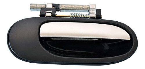 MANIJA EXTERIOR NS ALMERA 00-06 S/HOYO P/ LLAVE LISA PARA PINTAR NEGRA/CROMO PLASTICO HUSHAN Derecho Delantera/Trasera
